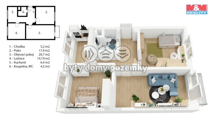 Prodej, Byt 3+1, Havířov