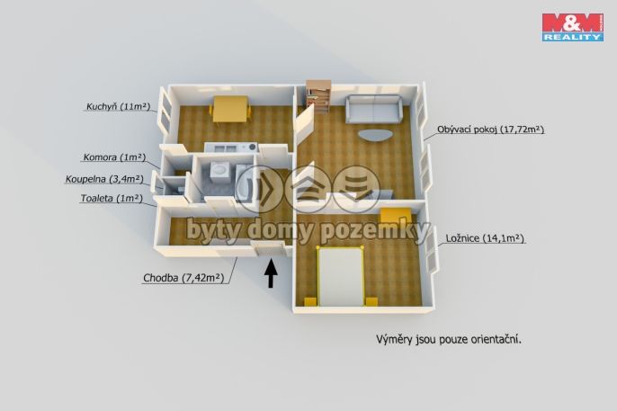 Prodej, Byt 2+1, Rokycany