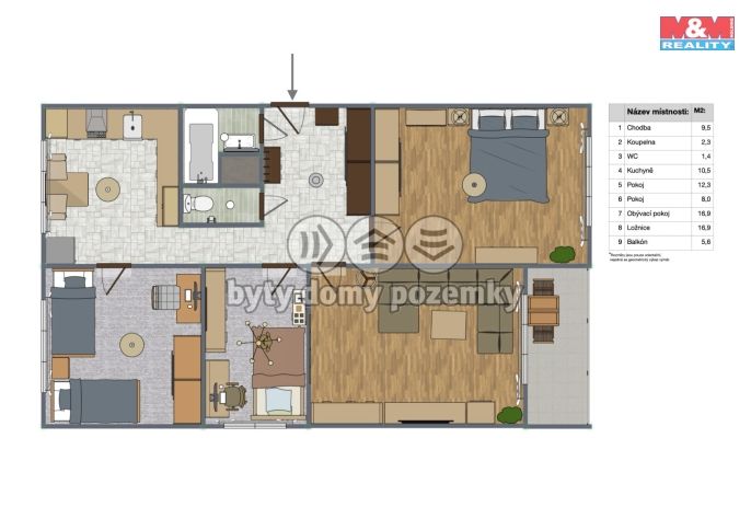 Prodej, Byt 4+1, Chomutov