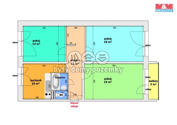 Prodej, Byt 3+1, Ostrava