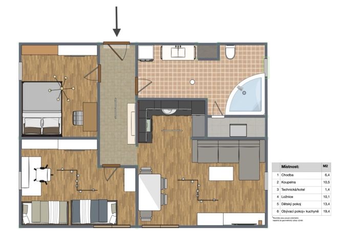 Prodej, Byt 3+kk, Nehvizdy