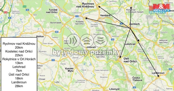 Pronájem, Byt 1+1, Žamberk