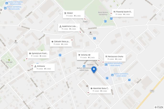 Pronájem, Byt 1+1, Rychnov nad Kněžnou