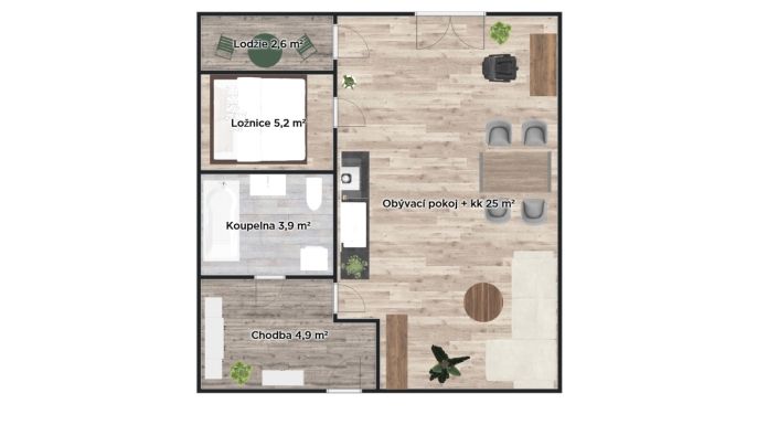 Prodej, Byt 2+kk, Týnec nad Sázavou