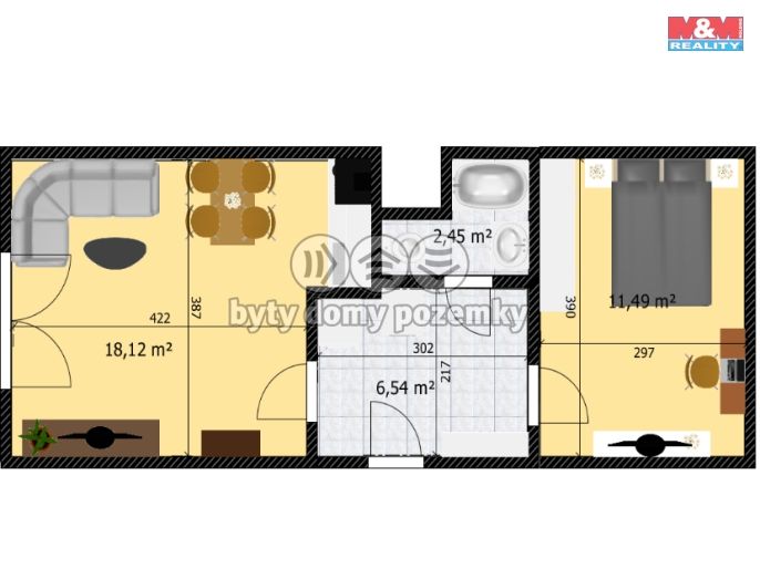 Prodej, Byt 2+kk, Děčín