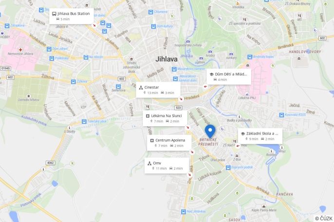 Pronájem, Byt 1+1, Jihlava