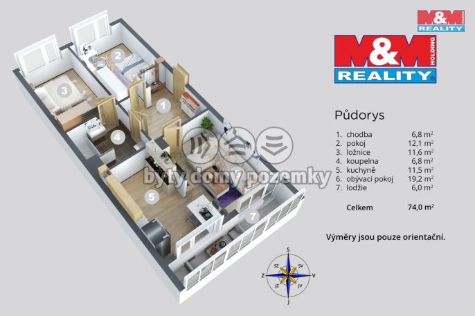 Prodej, Byt 3+1, Most