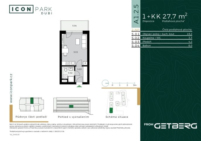 Pronájem, Byt 1+kk, Kladno