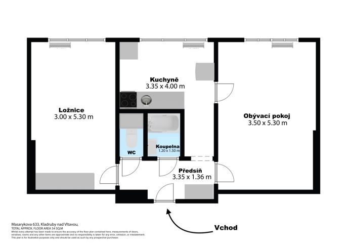 Prodej, Byt 2+1, Kralupy nad Vltavou