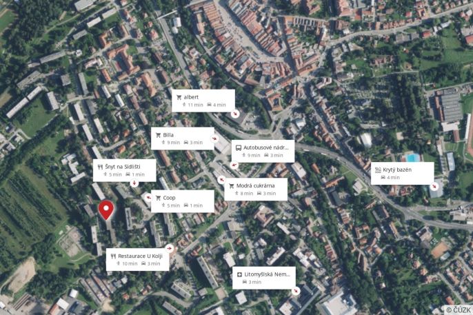 Pronájem, Byt 1+1, Litomyšl