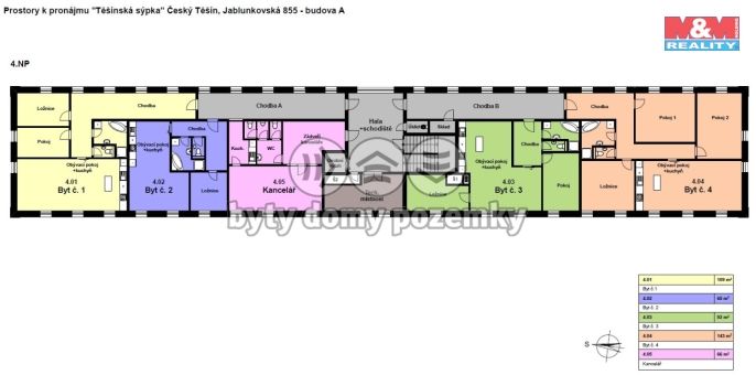 Pronájem, Byt 2+kk, Český Těšín