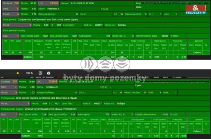 Prodej, Les, Božejov