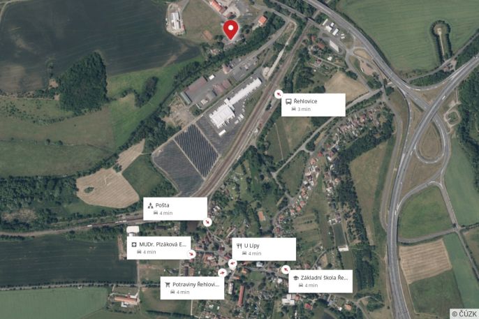 Pronájem, Byt 2+kk, Řehlovice