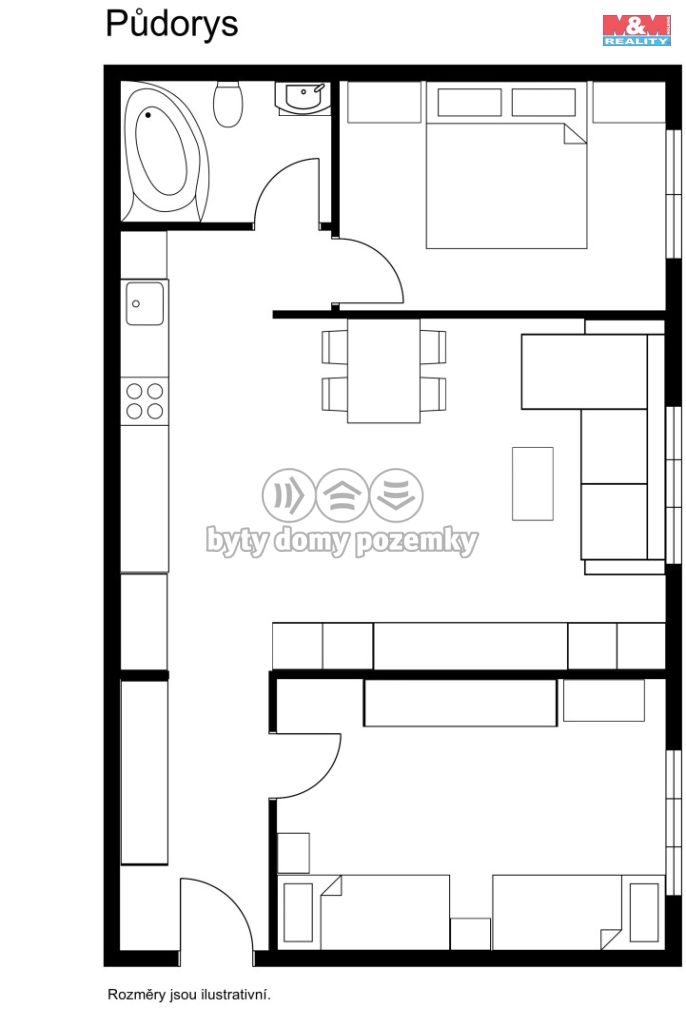Pronájem, Byt 3+kk, Zlín