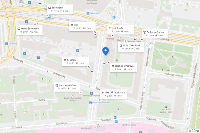 Pronájem, Byt 2+1, Praha