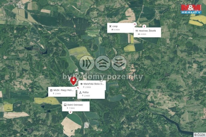 Prodej, Pozemek k bydlení, Ostrovec