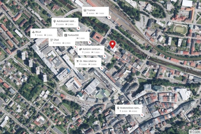 Pronájem, Byt 2+kk, Trutnov