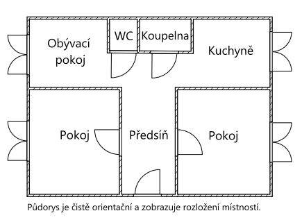 Pronájem, Byt 3+1, Kobylnice