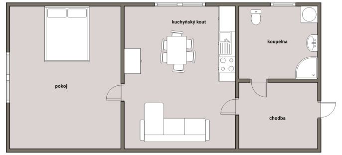 Prodej, Byt 2+kk, Kamenice nad Lipou