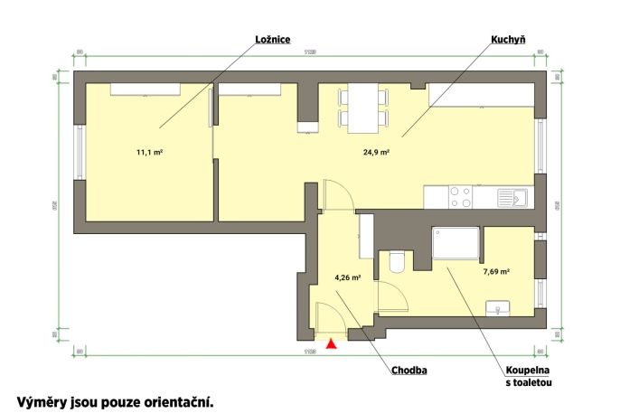 Pronájem, Byt 2+kk, Mariánské Lázně