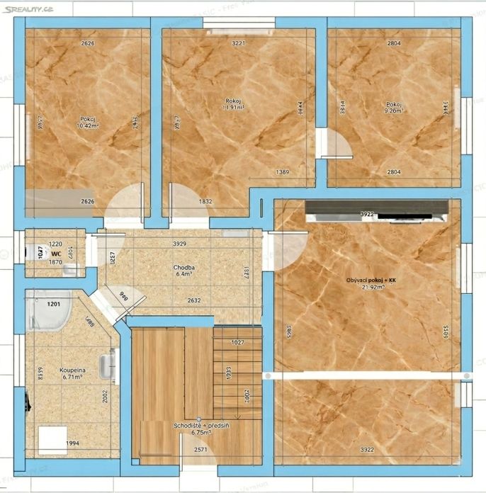 Pronájem, Byt 4+kk, Praha