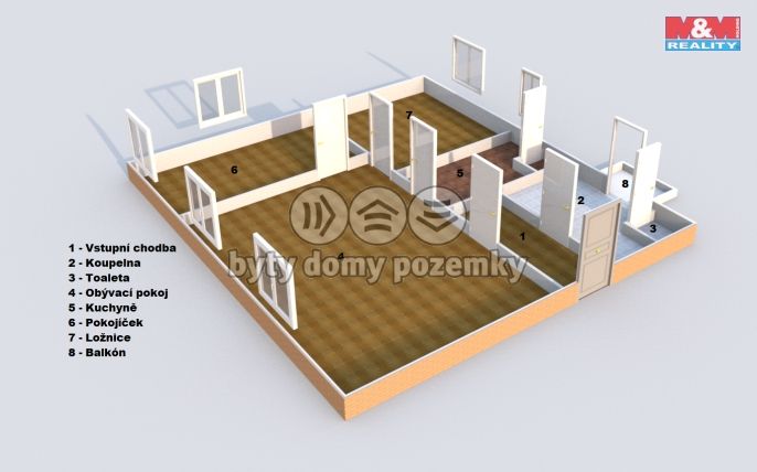 Prodej, Byt 3+1, Opočno