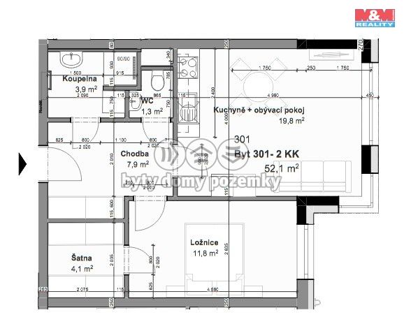Prodej, Byt 2+kk, Nové Strašecí