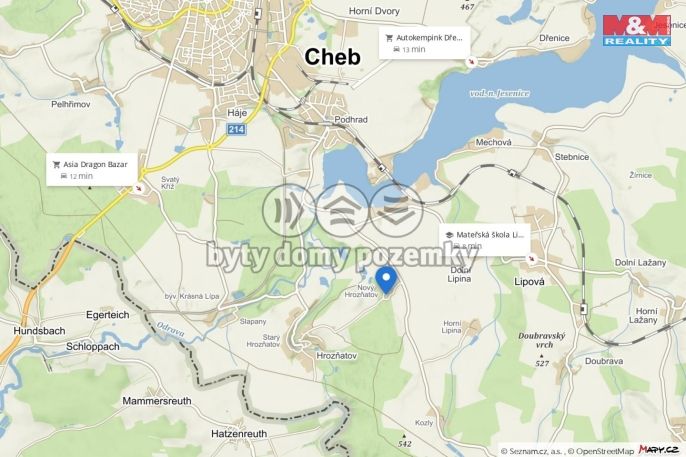 Prodej, Pozemek k bydlení, Cheb