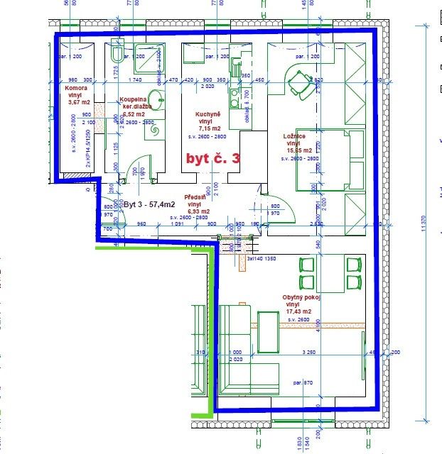 Pronájem, Byt 2+1, Mariánské Lázně