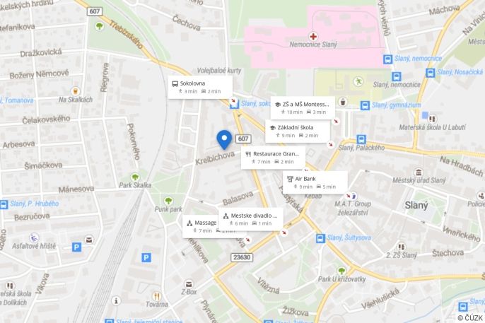Pronájem, Byt 3+kk, Slaný