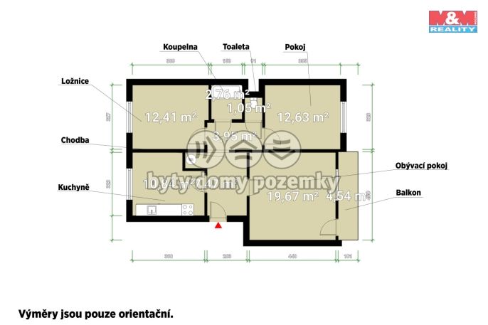 Pronájem, Byt 3+1, Bezvěrov