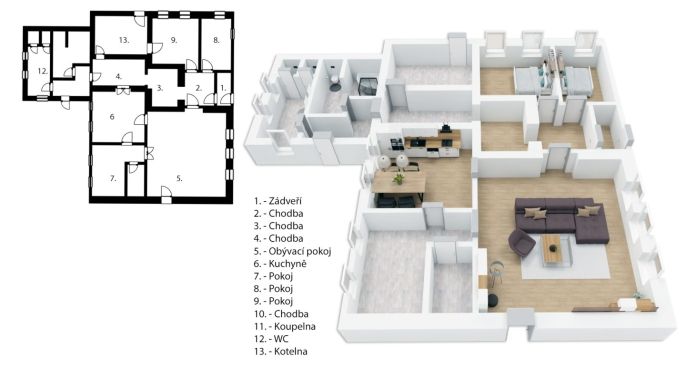 Prodej, Rodinný dům, Mostek