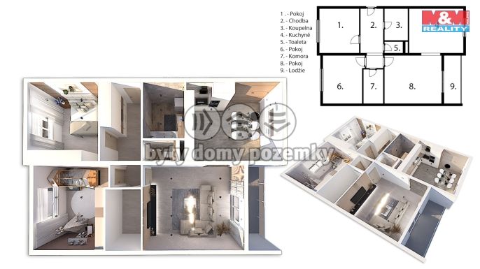 Prodej, Byt 3+1, Nýrsko