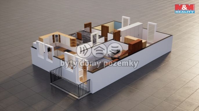 Pronájem, Byt 3+1, Obrnice