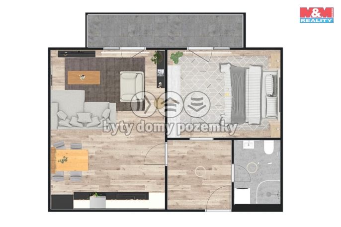 Prodej, Byt 2+kk, Žleby