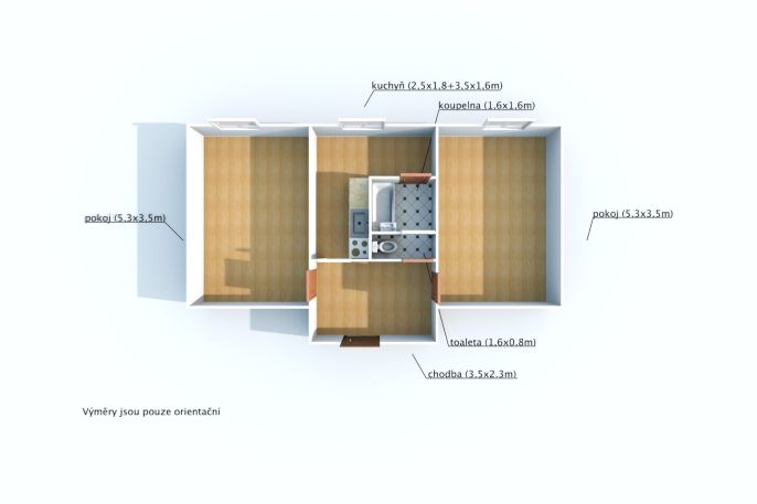 Pronájem, Byt 2+1, Domažlice