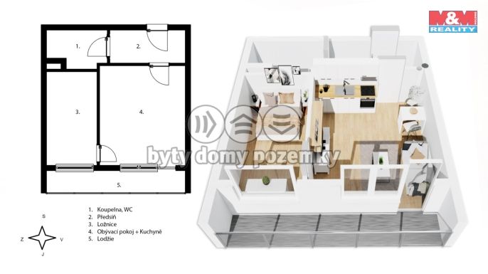 Prodej, Byt 2+kk, Praha