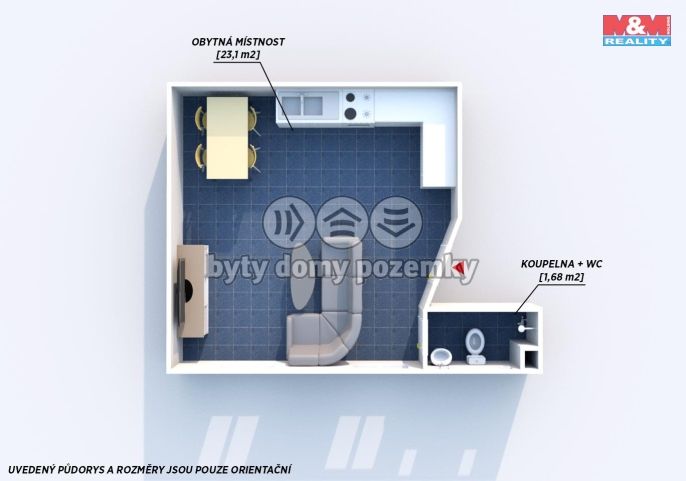 Pronájem, Byt 1+kk, Plzeň