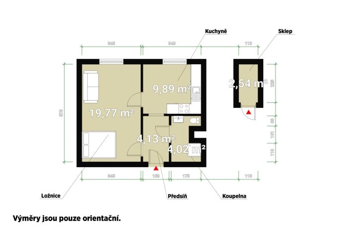 Prodej, Byt 1+1, Plzeň