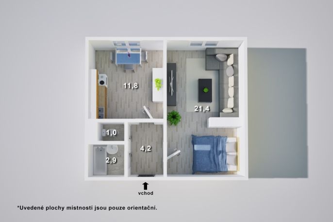 Prodej, Byt 1+1, Ústí nad Labem