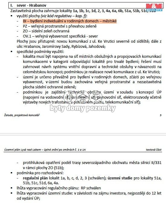 Prodej, Pozemek k bydlení, Lysá nad Labem