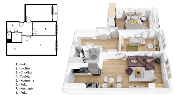 Prodej, Byt 3+kk, Praha