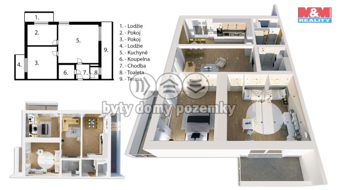 Prodej, Byt 3+kk, Plzeň