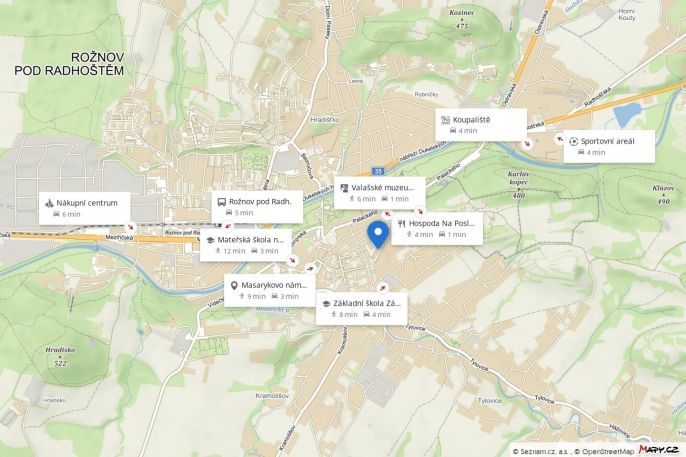 Pronájem, Byt 3+1, Rožnov pod Radhoštěm