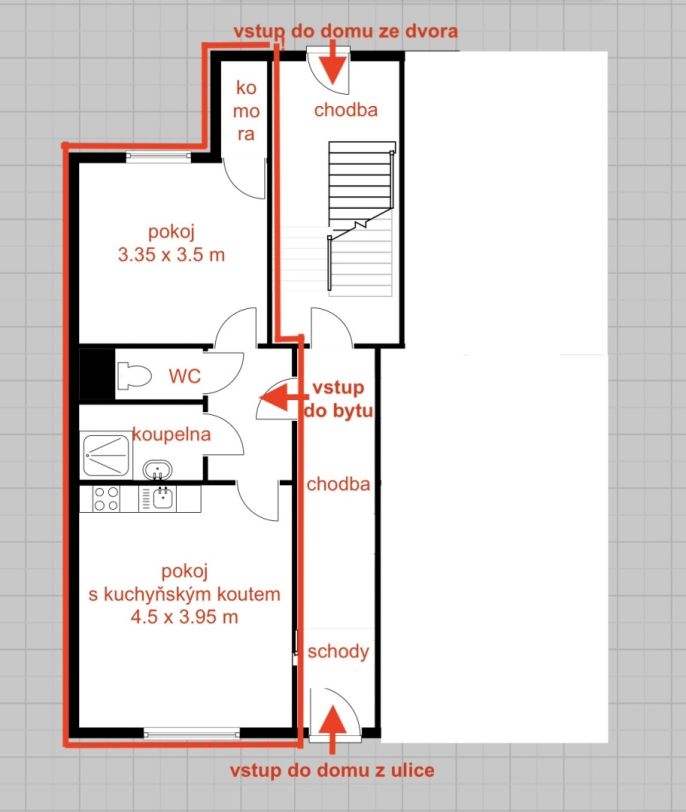 Pronájem, Byt 2+kk, Ostrava