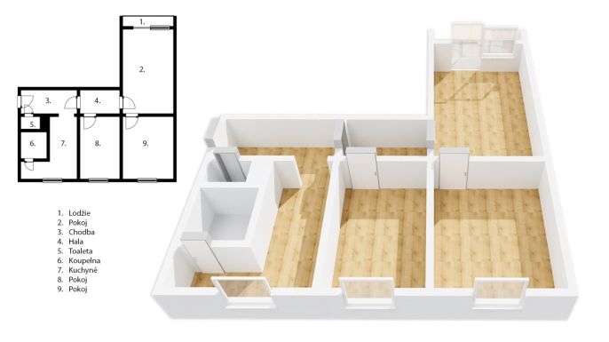 Prodej, Byt 3+1, Český Krumlov