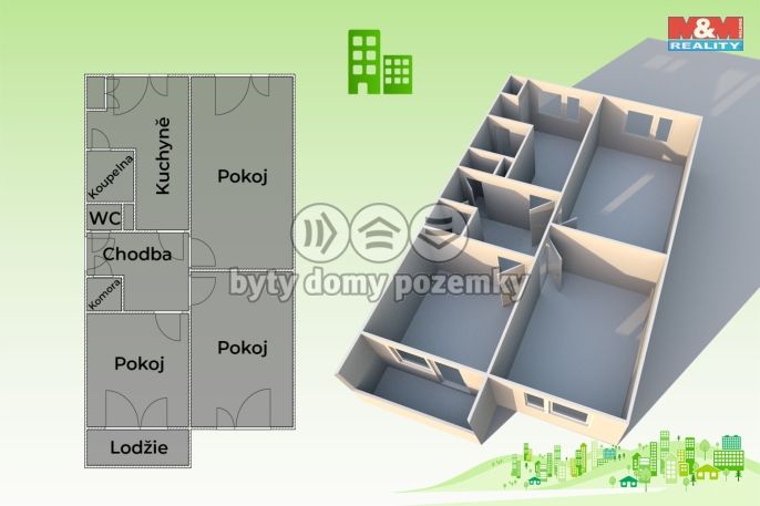 Prodej, Byt 3+1, Rožnov pod Radhoštěm