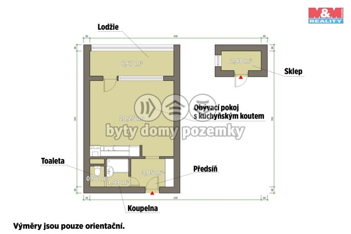 Pronájem, Byt 1+kk, Plzeň