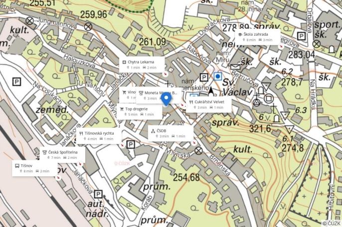 Pronájem, Obchod a služby, Tišnov