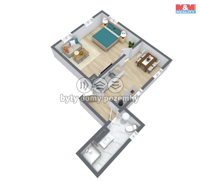 Prodej, Byt 1+1, Benešov nad Ploučnicí